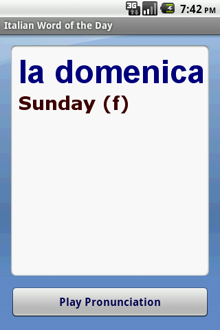 Italian Word of the Day Android Reference
