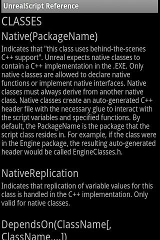 UnrealScript Reference Android Reference