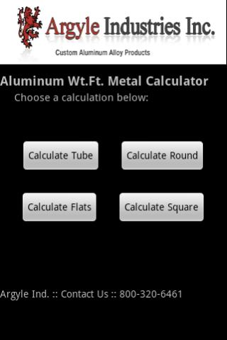 Aluminum Weight Calculator Android Reference