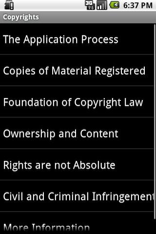 Copyright Procedure Android Reference