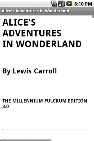 Alice’s Adventures Wonderland Android Reference