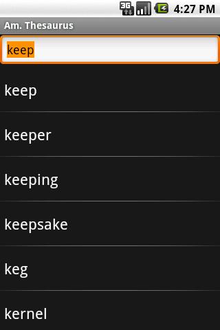 Concise Oxford Amer Thesaurus Android Reference