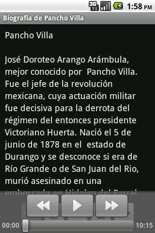 AudioBiografía de Pancho Villa Android Reference