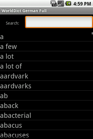 WorldDict German Full Android Reference