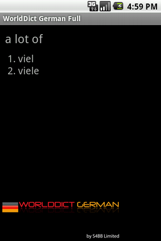 WorldDict German Full Android Reference