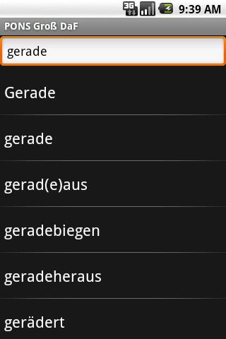 PONS Comprehensive GERMAN Dict Android Reference