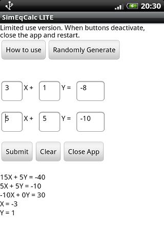 Simultaneous Equations Calc Android Books & Reference