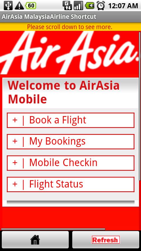 AirAsia MalaysiaAirline Shortc Android Reference