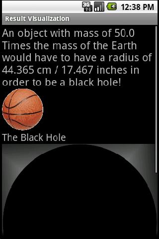 Schwarzschild Calculator Android Reference