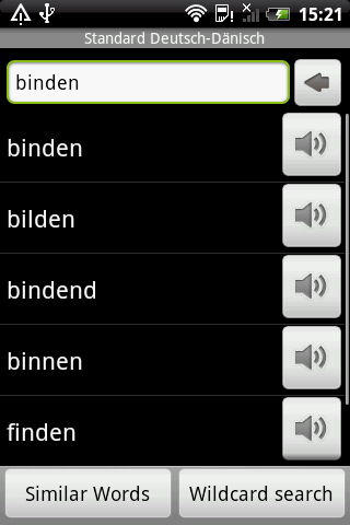 Standard-Wörterbuch Dänisch Android Reference