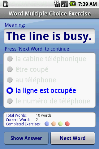 French Audio FlashCards Android Reference