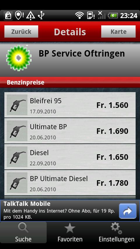 Tankguide Switzerland Android Reference