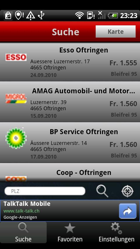 Tankguide Switzerland Android Reference