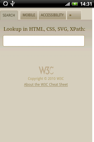 W3C Cheatsheet (Donate) Android Reference