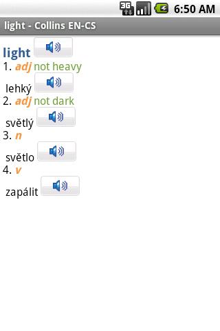 English<>Czech Mini Android Reference