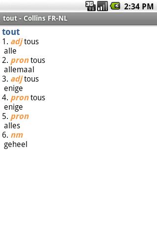 French<>Dutch Mini Android Reference