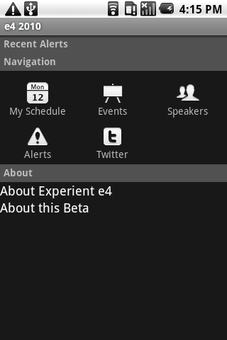 Experient e4 2010 Android Reference