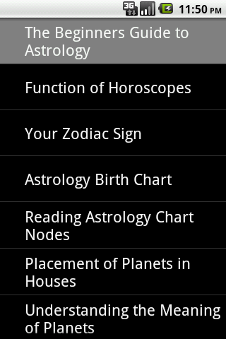 Beginner’s Guide to Astrology Android Reference