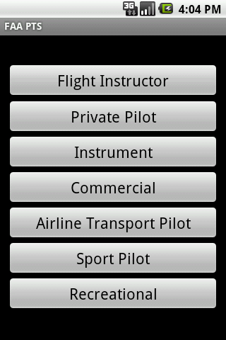 FAA Practical Test Standards Android Reference