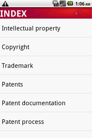 Patent, Copyrights & Trademark Android Reference