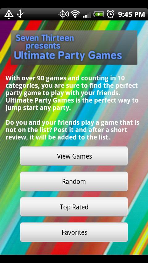 Ultimate Party Games Android Reference