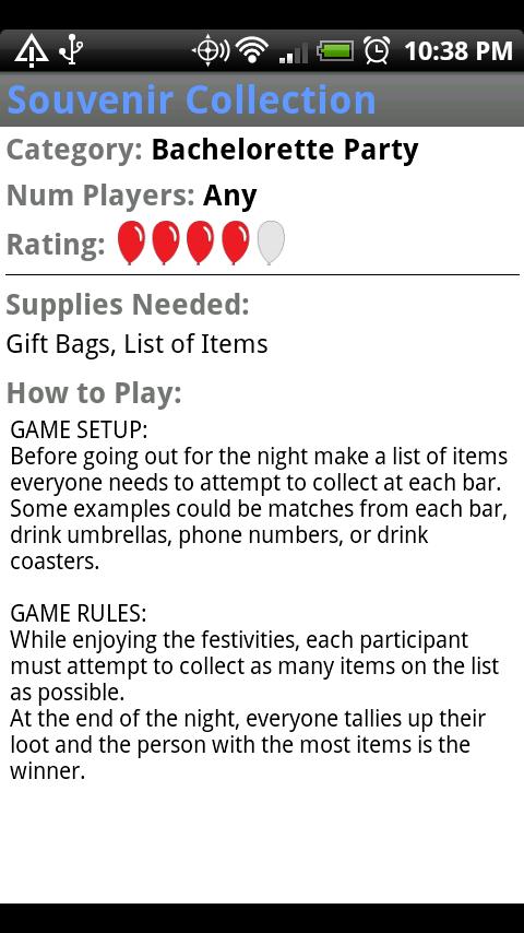 Ultimate Party Games Android Reference