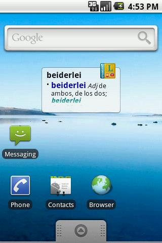 Standard-Wörterbuch  Spanisch Android Reference