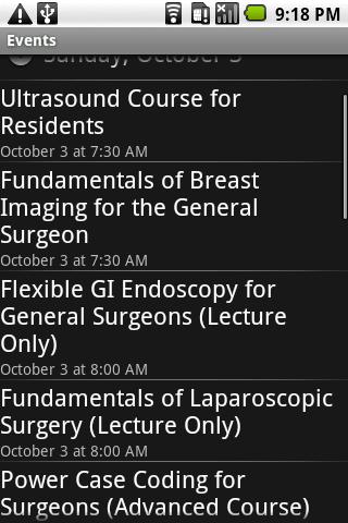 ACS Clinical Congress 2010 Android Reference