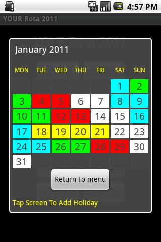 BFRS Day Crew Rota 2011 Android Reference