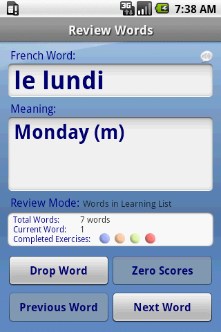 FREE French Audio FlashCards Android Reference