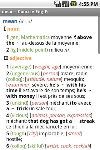 Concise Oxford French Android Reference