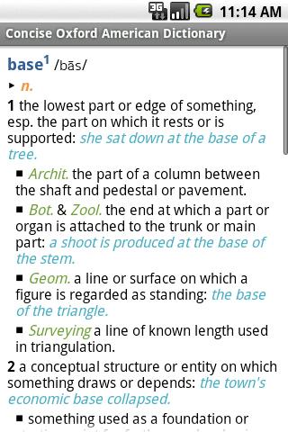 Concise Oxford American Android Reference