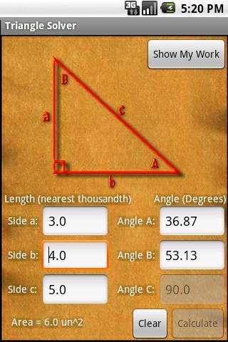Mathologist: Triangle Solver Android Reference