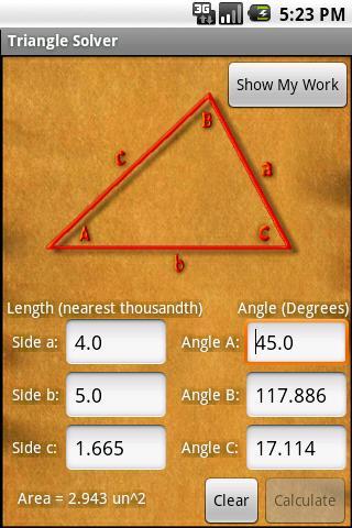 Mathologist: Triangle Solver Android Reference