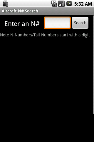 Aircraft N-Number Search Android Reference