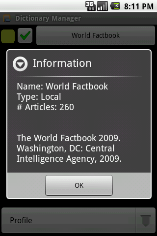 World Factbook Package Android Reference