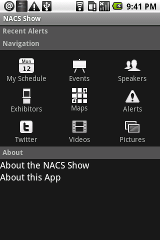 NACS Show 2010 Android Reference