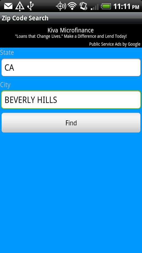 Zip Code Search