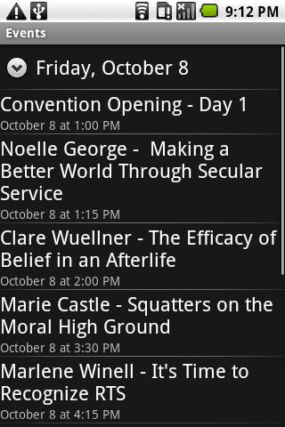 Texas Freethought Convention Android Reference