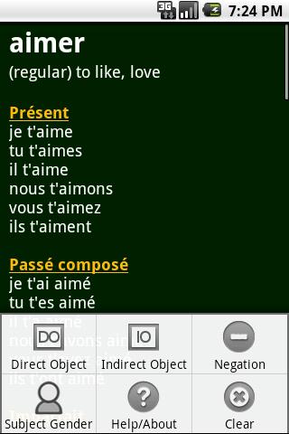 ProConjugate French Android Reference