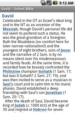 Oxford Dictionary of the Bible Android Reference