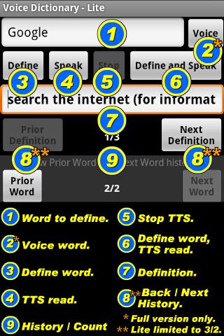 Voice Dictionary (Lite) Android Books & Reference