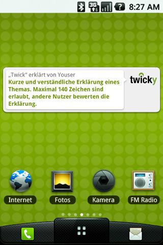 Twicky (widget) Android Reference