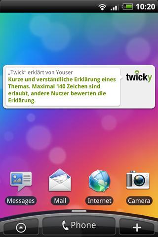 Twicky (widget) Android Reference