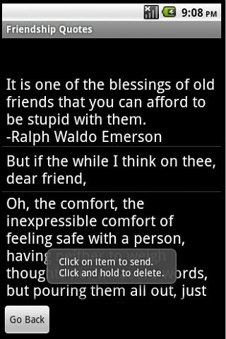 Friendship Quotes Android Reference