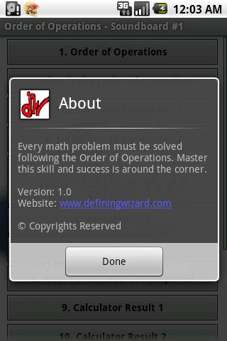 Math Tutoring Lessons 1 Android Reference