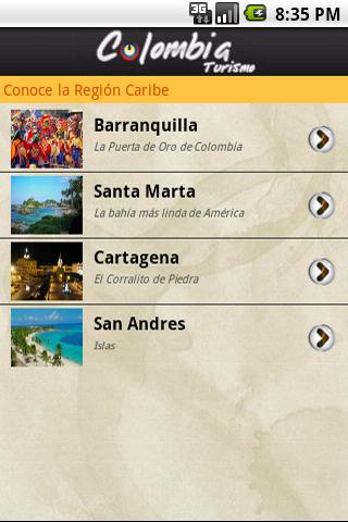 Colombia Turismo Android Reference