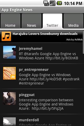 App Engine News Android Reference