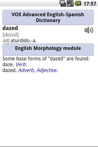 VOX English-Spanish Dictionary Android Reference