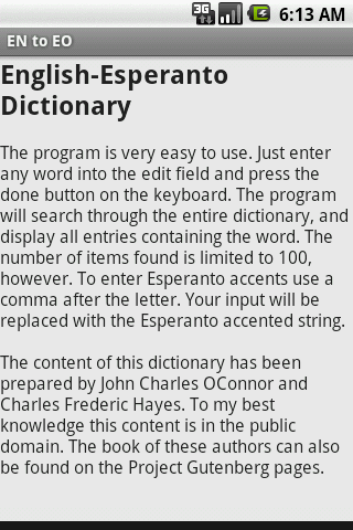 English to Esperanto Android Reference